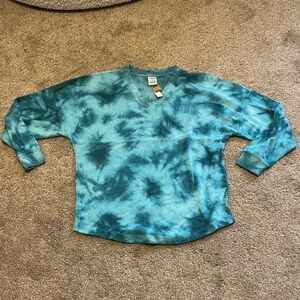 VS Pink Long Sleeve terry tie dye shirt